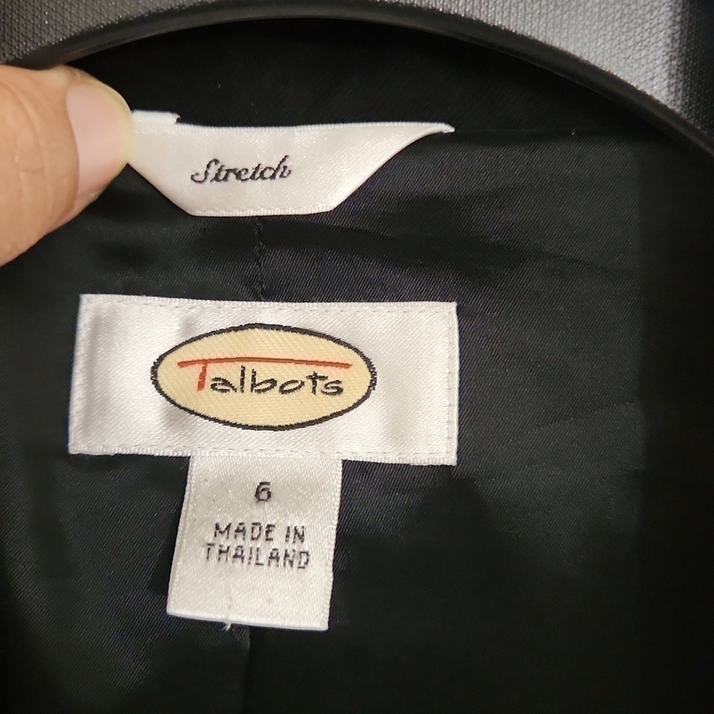 Talbots Stretch Black Blazer Collegiate Preppy Career Luxury Feminine Minimalist - Picture 9 of 16